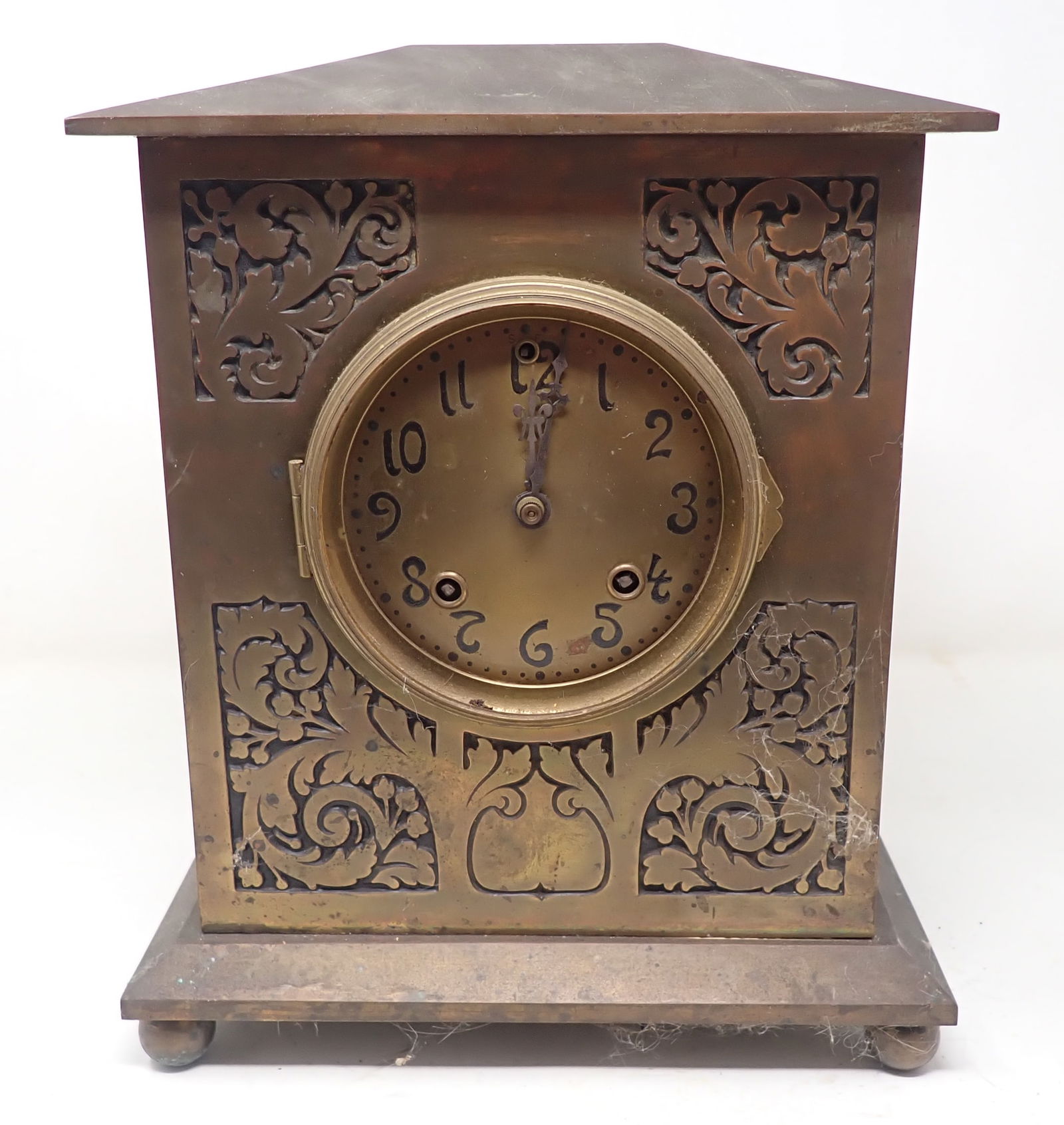 Ansonia Iron Mantle Clock w/ Brass Finish (1 of 7)