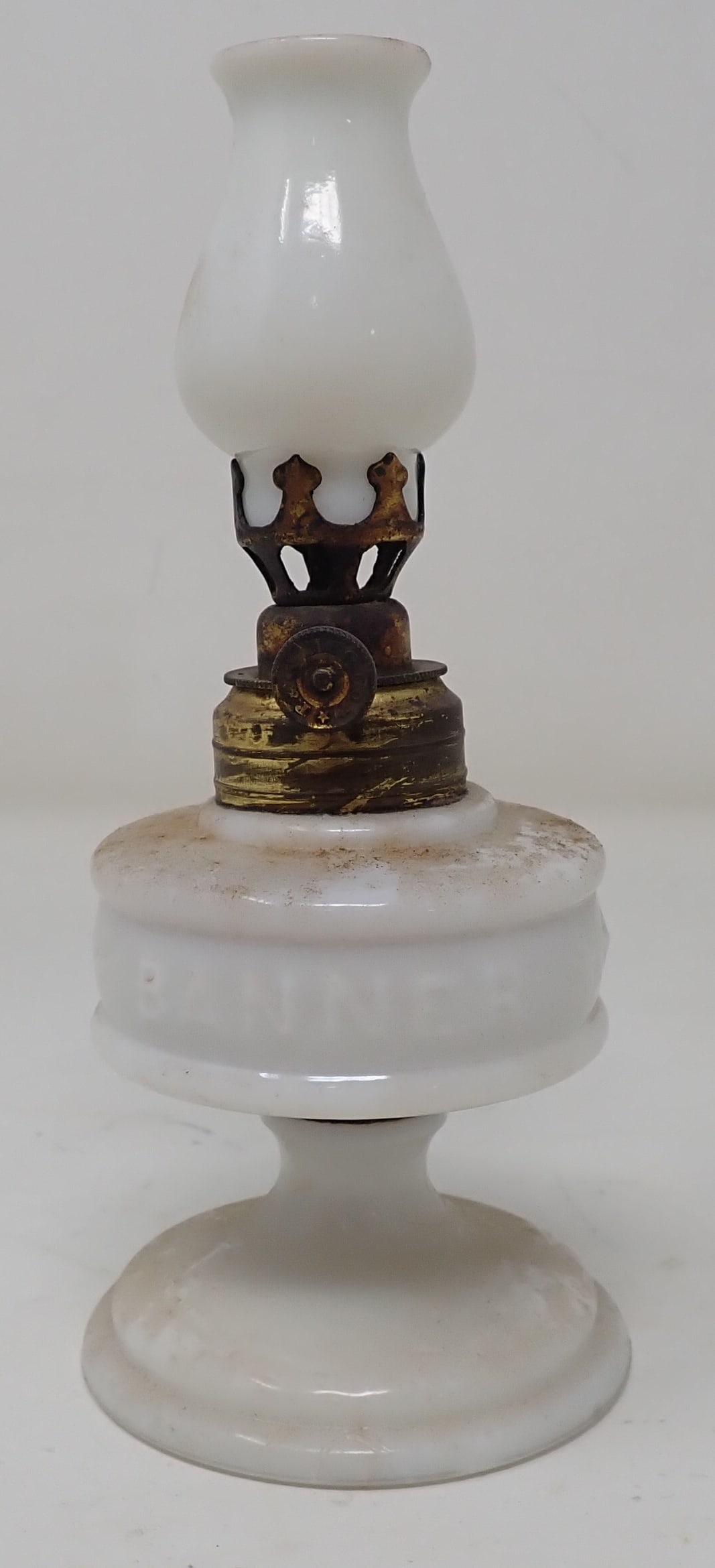Banner Improved Miniature Oil Lamp: Approx 5 1/2" tall. Shipping available