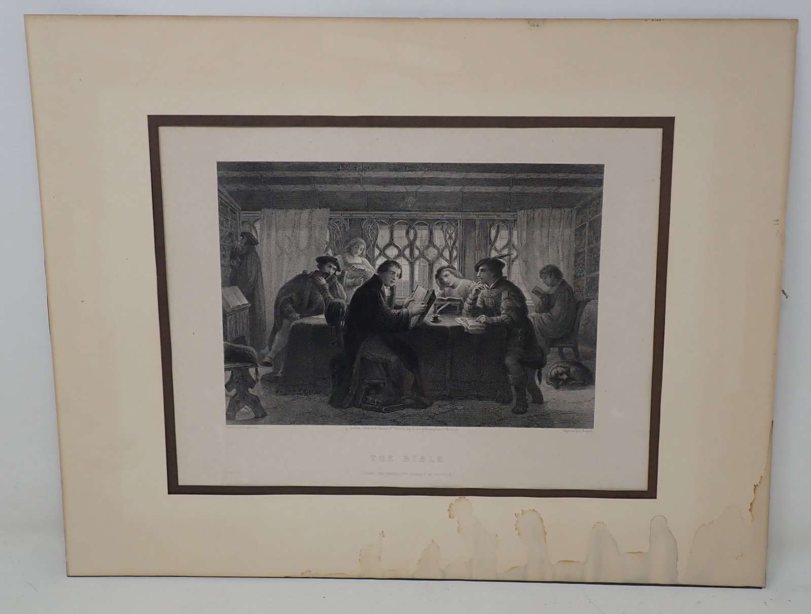 P.A Labouchere The Bible Lithograph: Engraved by F. Nargeot - Approx 14" x 18". Shipping available