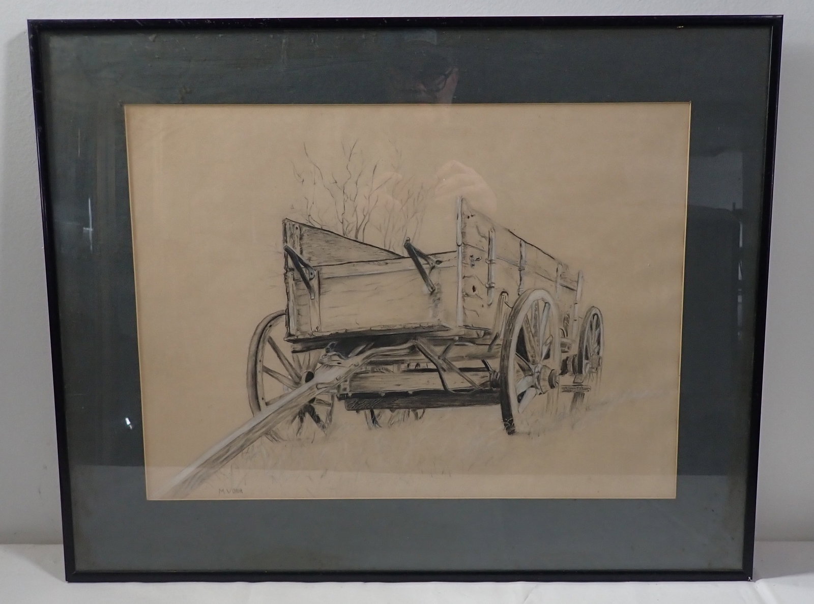 M. Vona Wagon Pastel: Approx 22 1/2" x 28 1/2". Shipping available