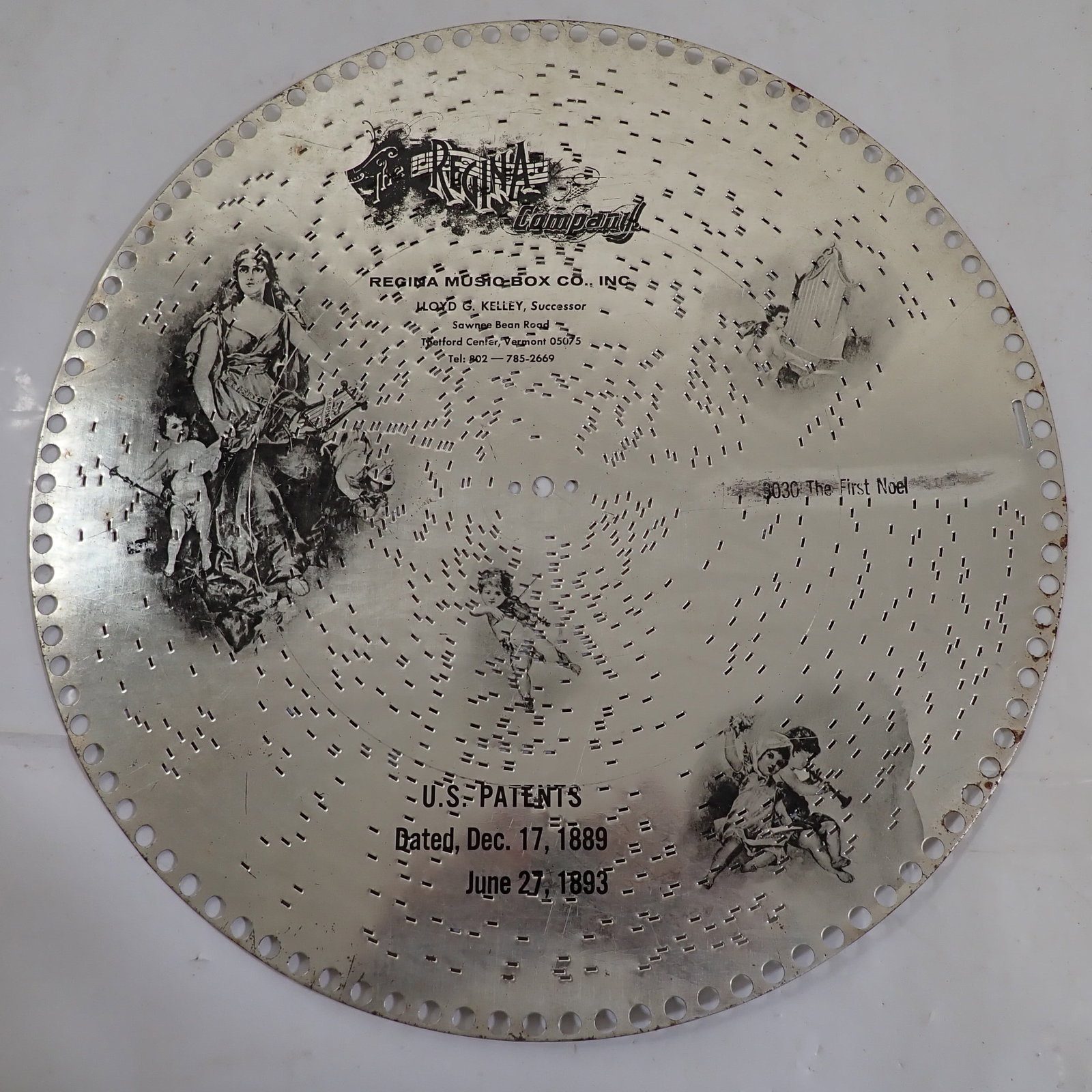 12 Regina Music Box Discs: Apprx 15 1/2" in diameter. Shipping available