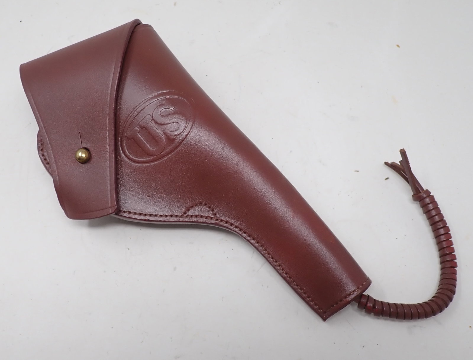 Leather US Pistol Holster: Approx 5" x 12". Shipping available