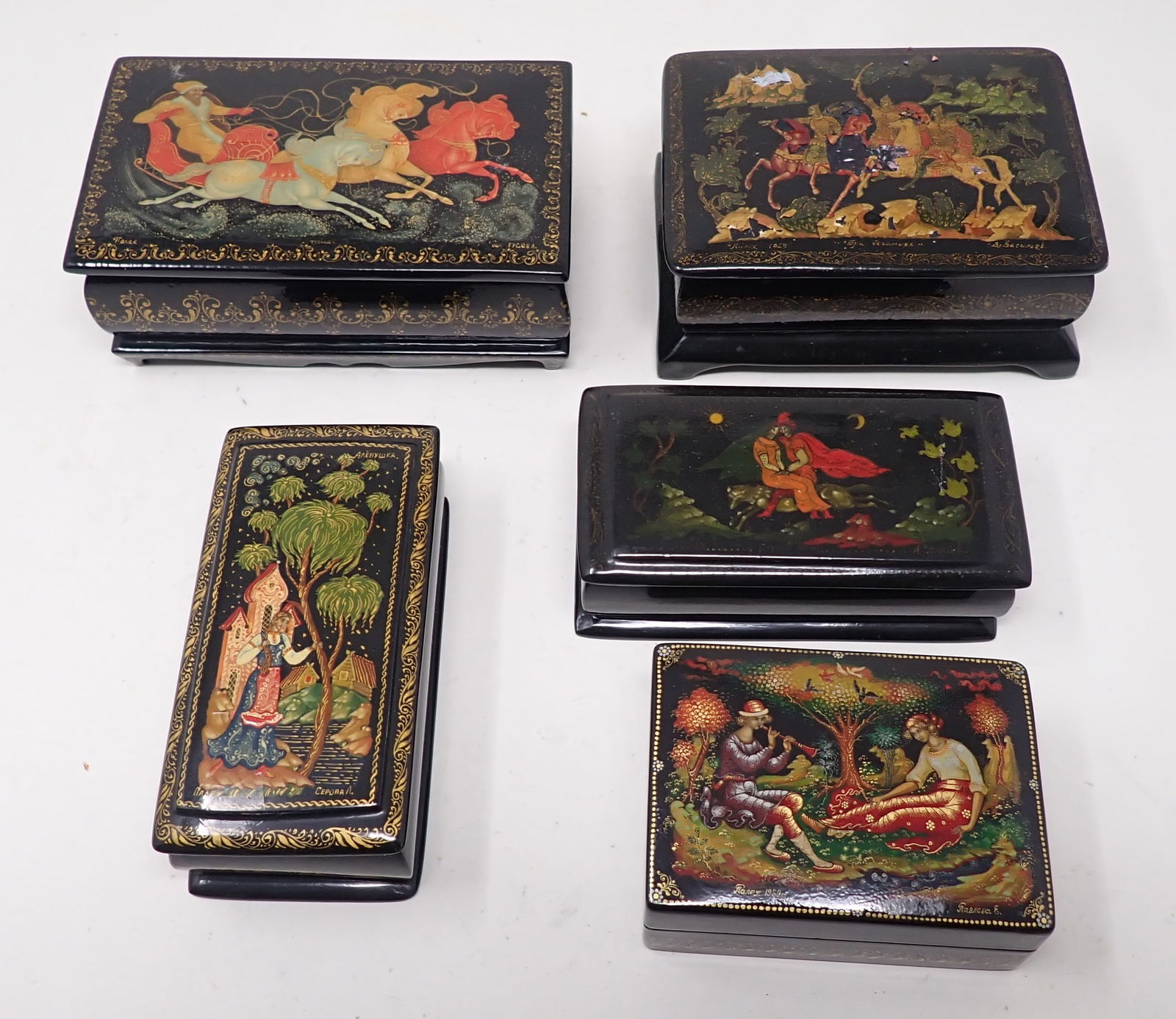 Black Laquer Trinket Boxes (1 of 7)
