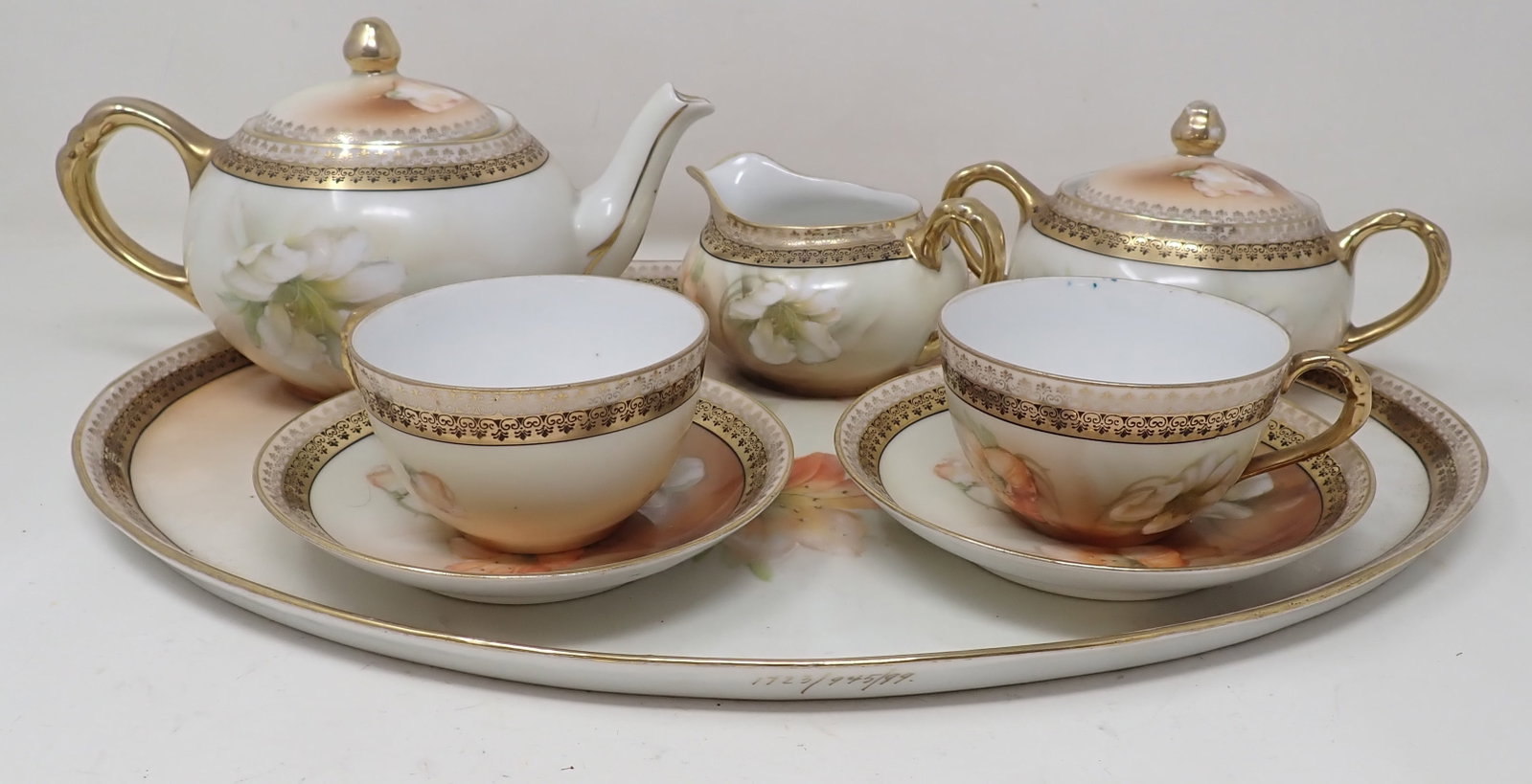 C.S. Prussia Tea Sea: Tray is apprx 11 3/4" x 15 3/4". Shipping available ( $25 handling charge)