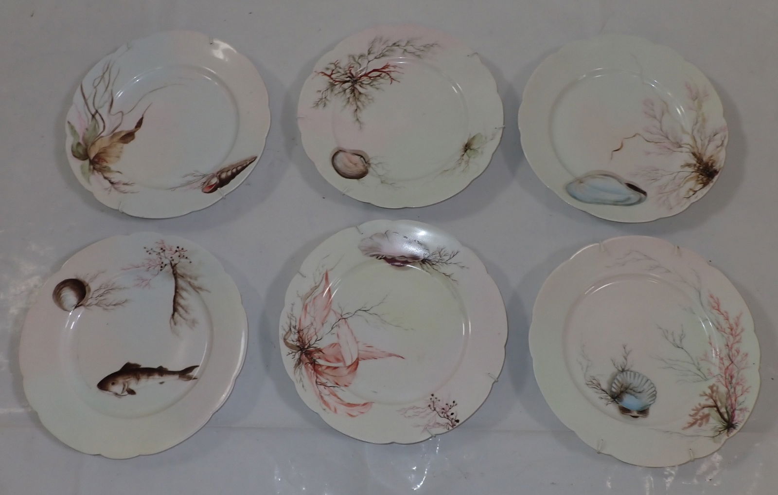 CFH Limoges Fish Oyster Snail Plates (1 of 10)