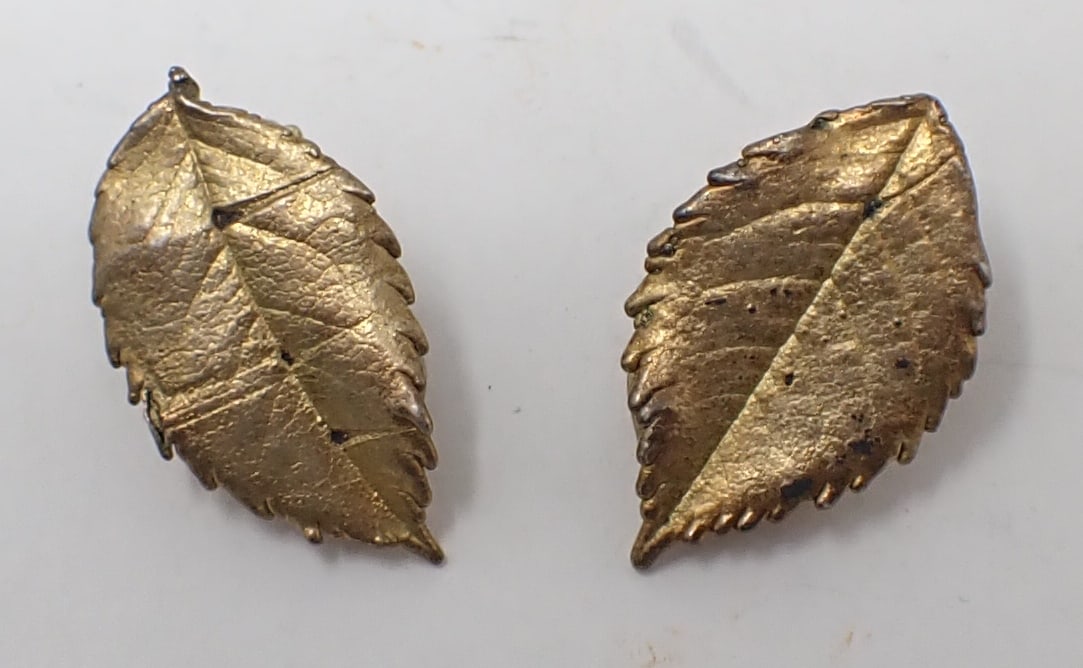 Eggert Denmark Sterling Silver Leaf Earrings (1 of 3)
