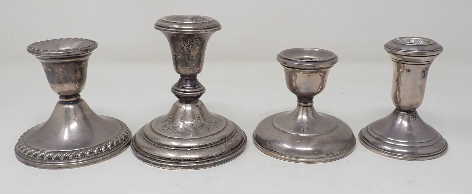 4 Sterling Silver Candle Holders (1 of 4)
