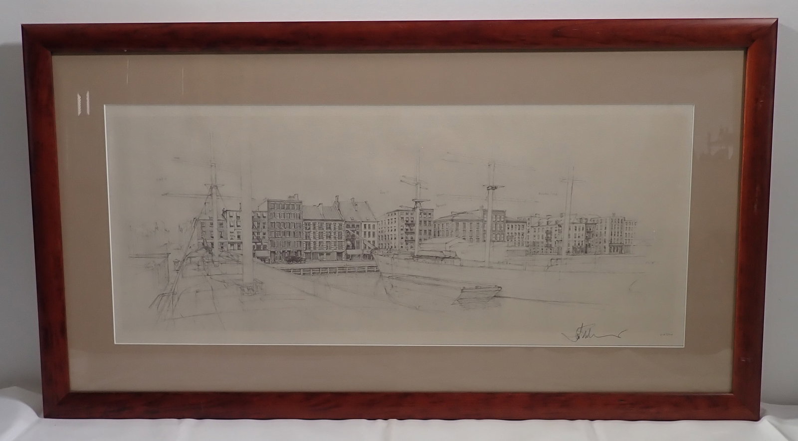 Signed & Numbered Boat Dock Print: Approx 22" x 40 1/2". Shipping available ($45 handing charge)