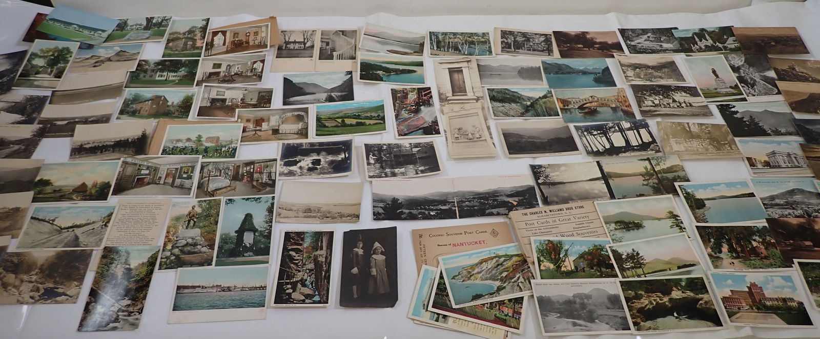 Massachusetts New York Maine Postcards: Most are Massachusettes, New York, some Maine, and some other states. Shipping available