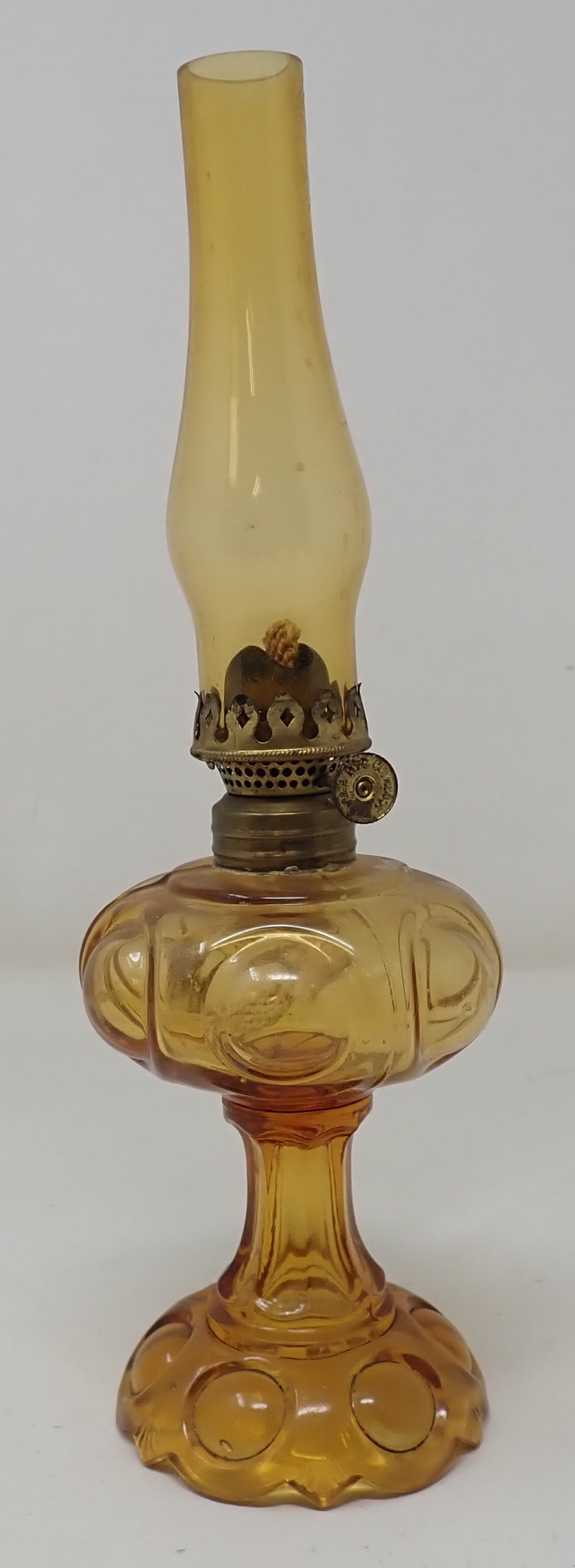 Amber Glass Oil Lamp (1 of 3)