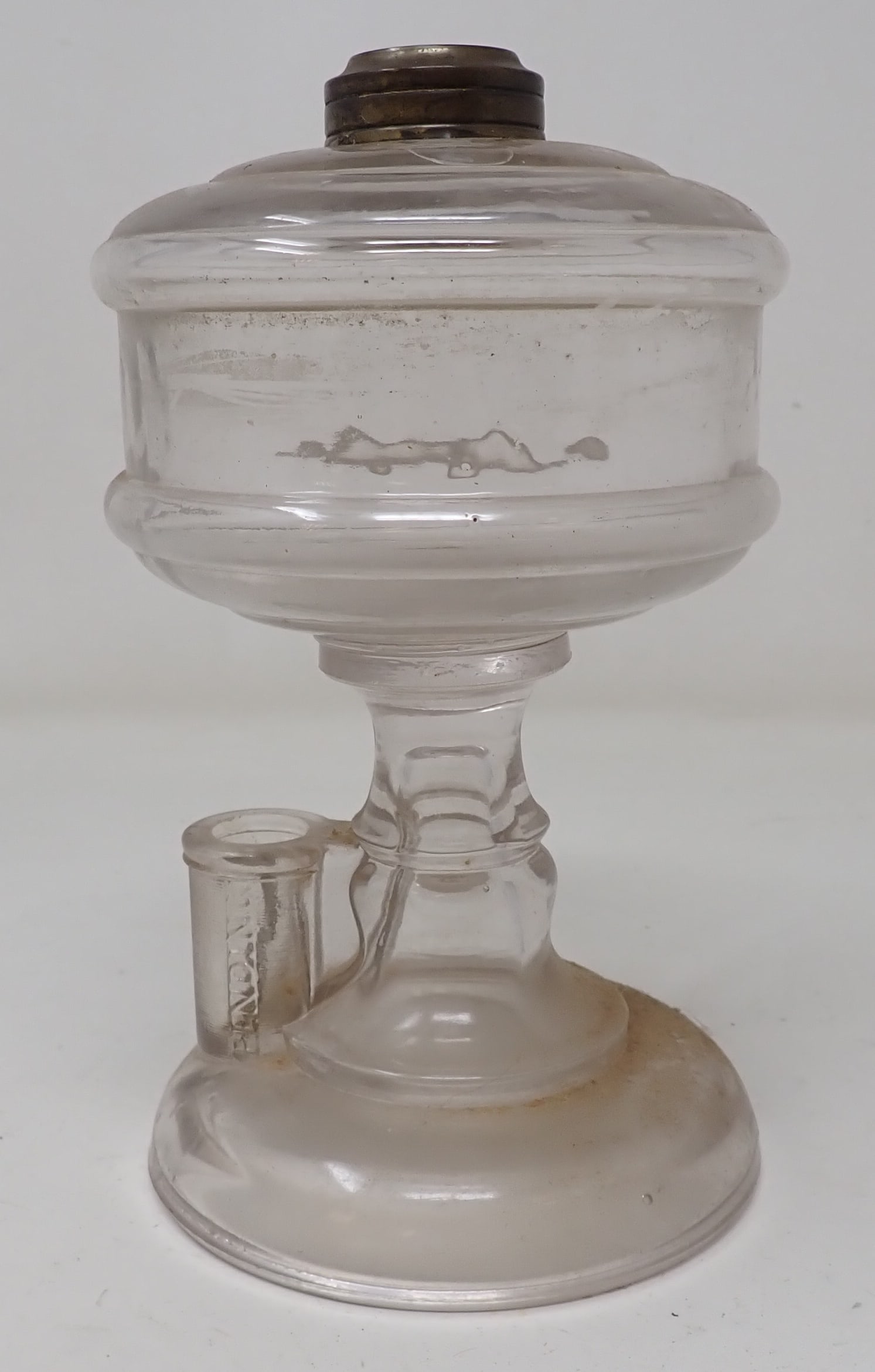 Pedestal Oil Lamp: Apprx 4 1/4" in diameter and 7 1/2" tall. Shipping available