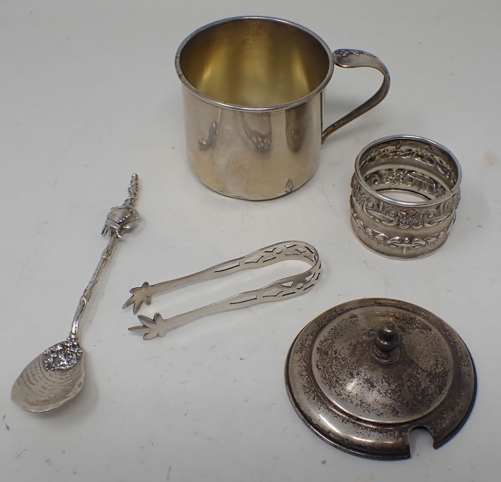 Sterling Silver Crab Spoon & Misc (1 of 5)