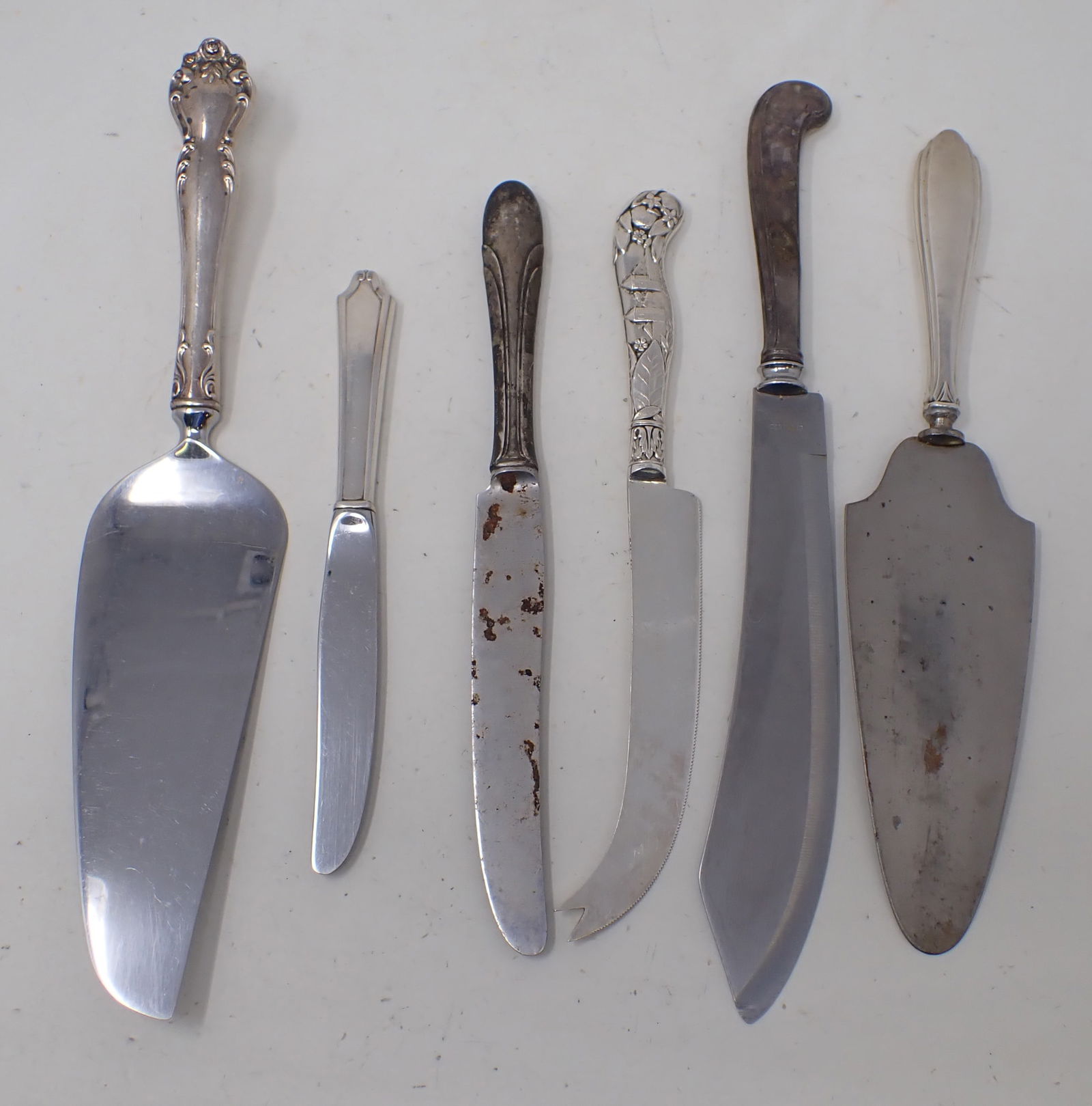 Knives & Pie Servers w/ Sterling Silver Handles (1 of 3)