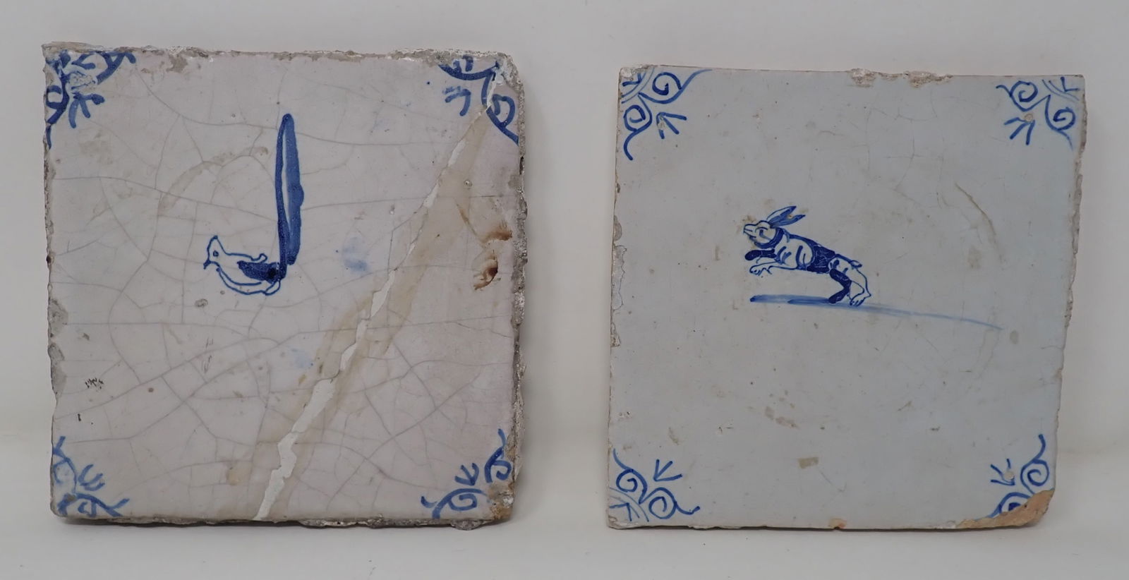Bird & Rabbit Tiles: Apprx 5" x 5". Shipping available