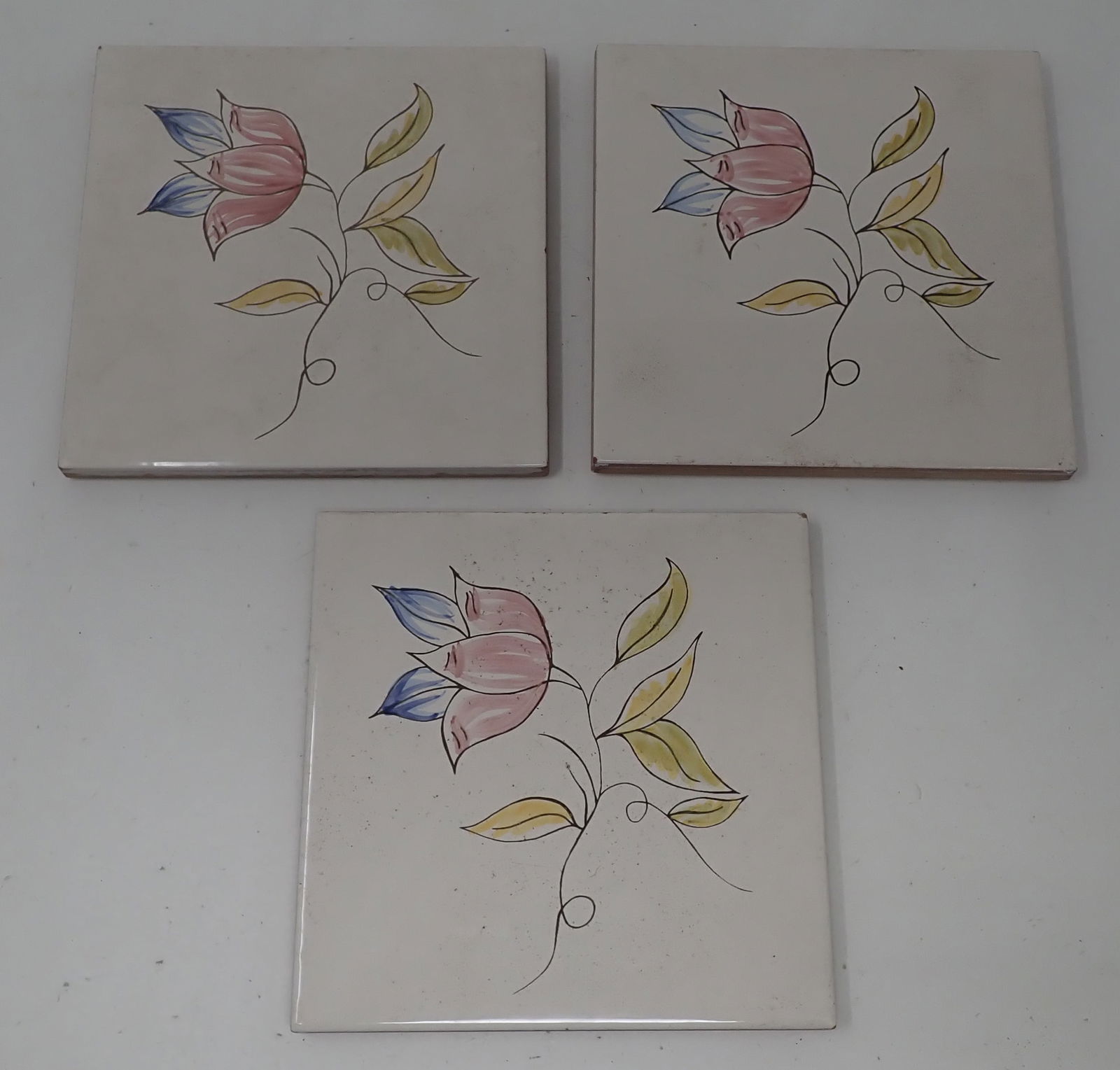 Italian Flower Tiles: Approx 6" x 6". Shipping available