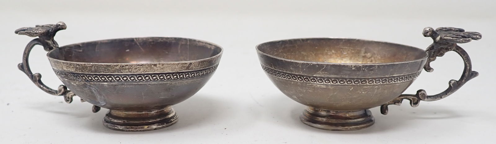 Ottoman Empire 900 Silver Cups w/ Bird Handles (1 of 5)