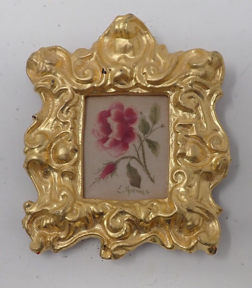E. Holmes Watercolor w/ Cast Iron Frame (1 of 3)