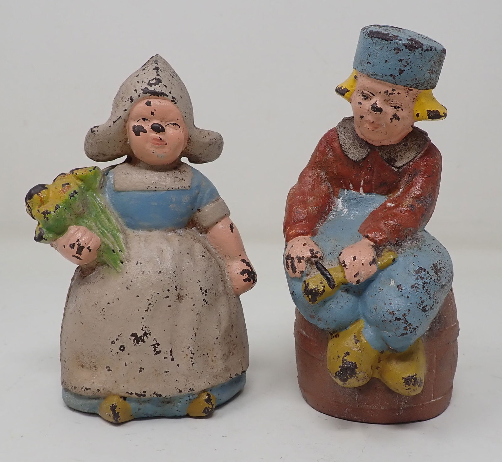 Cast Iron Dutch Boy & Girl Still Banks (1 of 3)