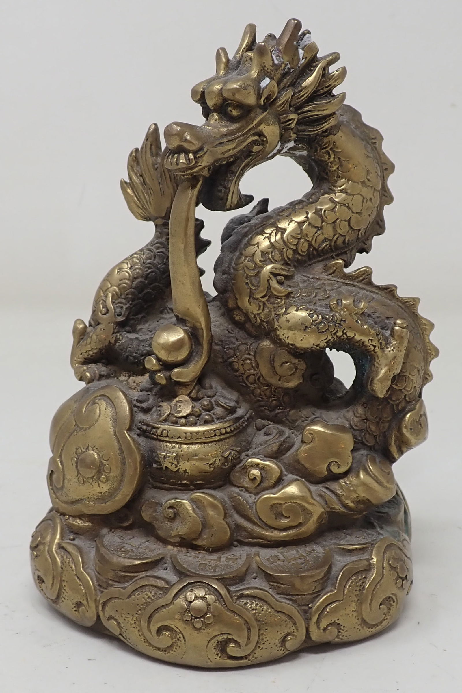 Brass Chinese Dragon Feng Shui Statue (1 of 5)