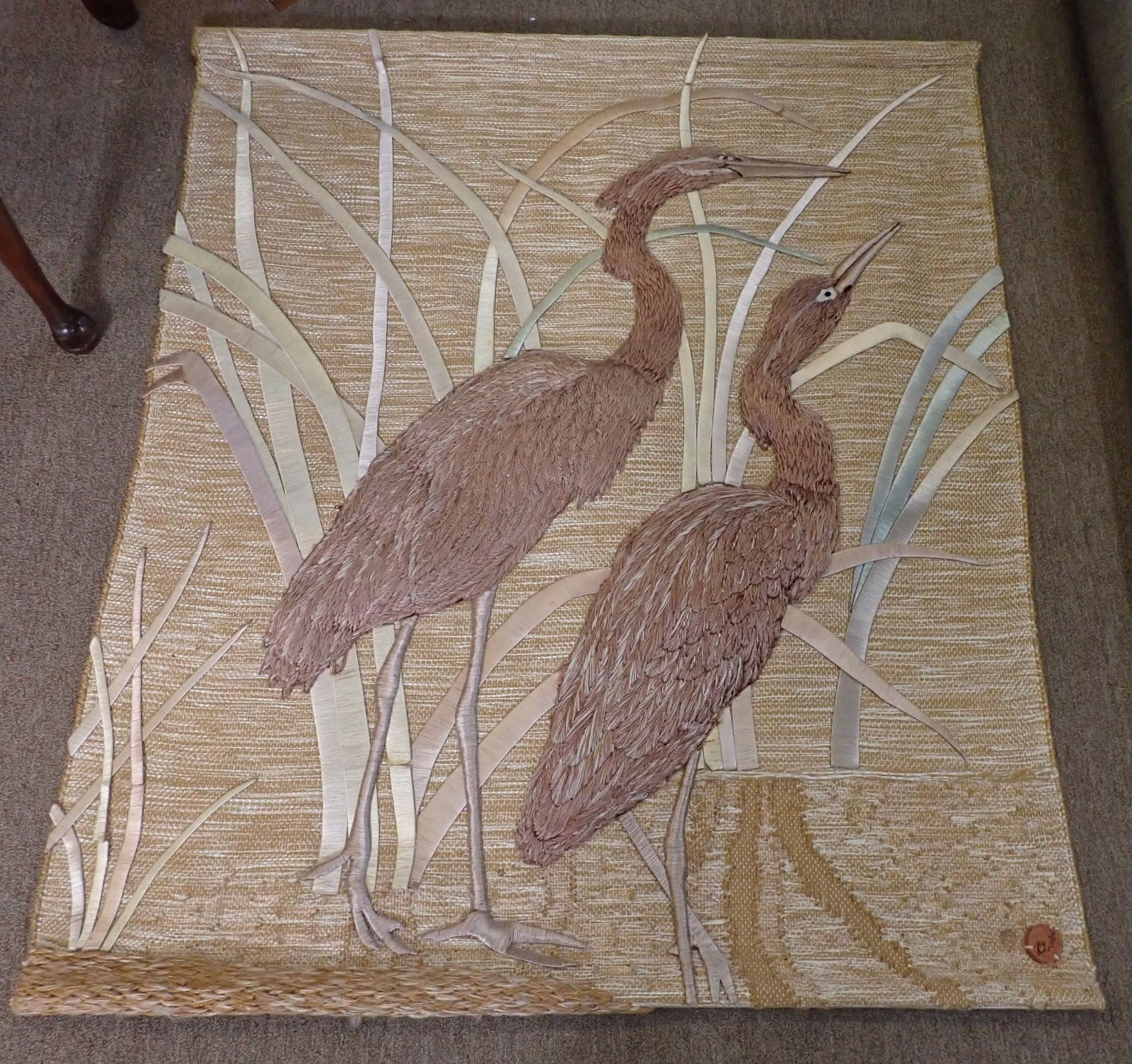 Don Freedman Woven Storks Wall Hanging: Apprx 44" x 50 3/4". No in house shipping !