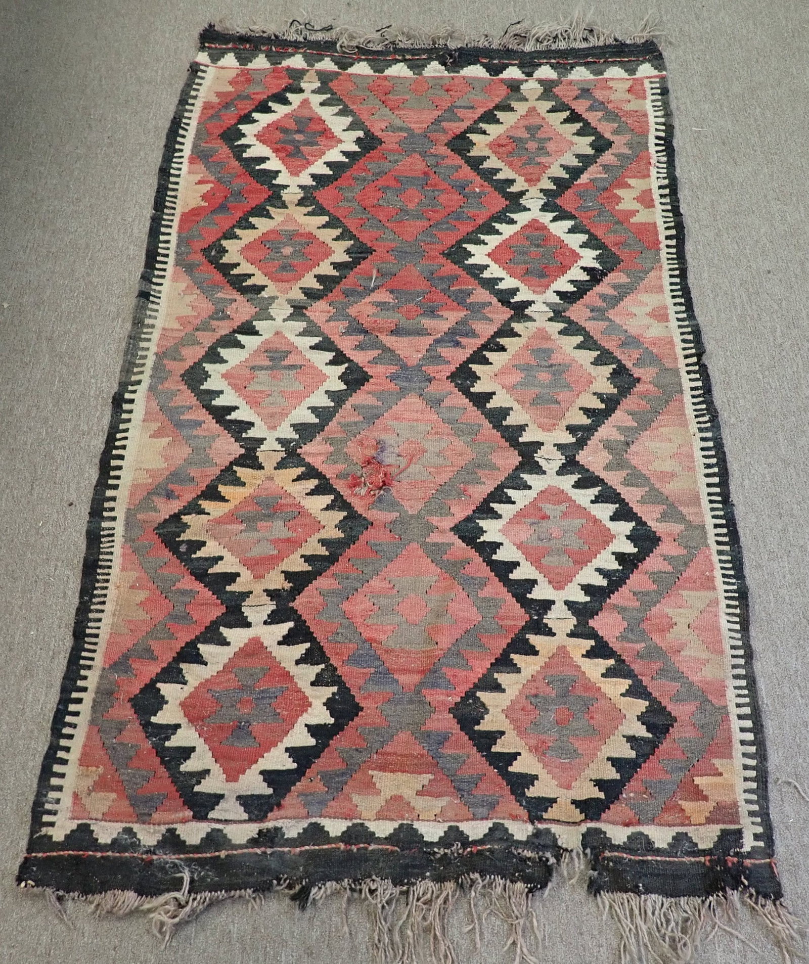 Afghan Kilim Rug: Approx 42" x 72" . Shipping available
