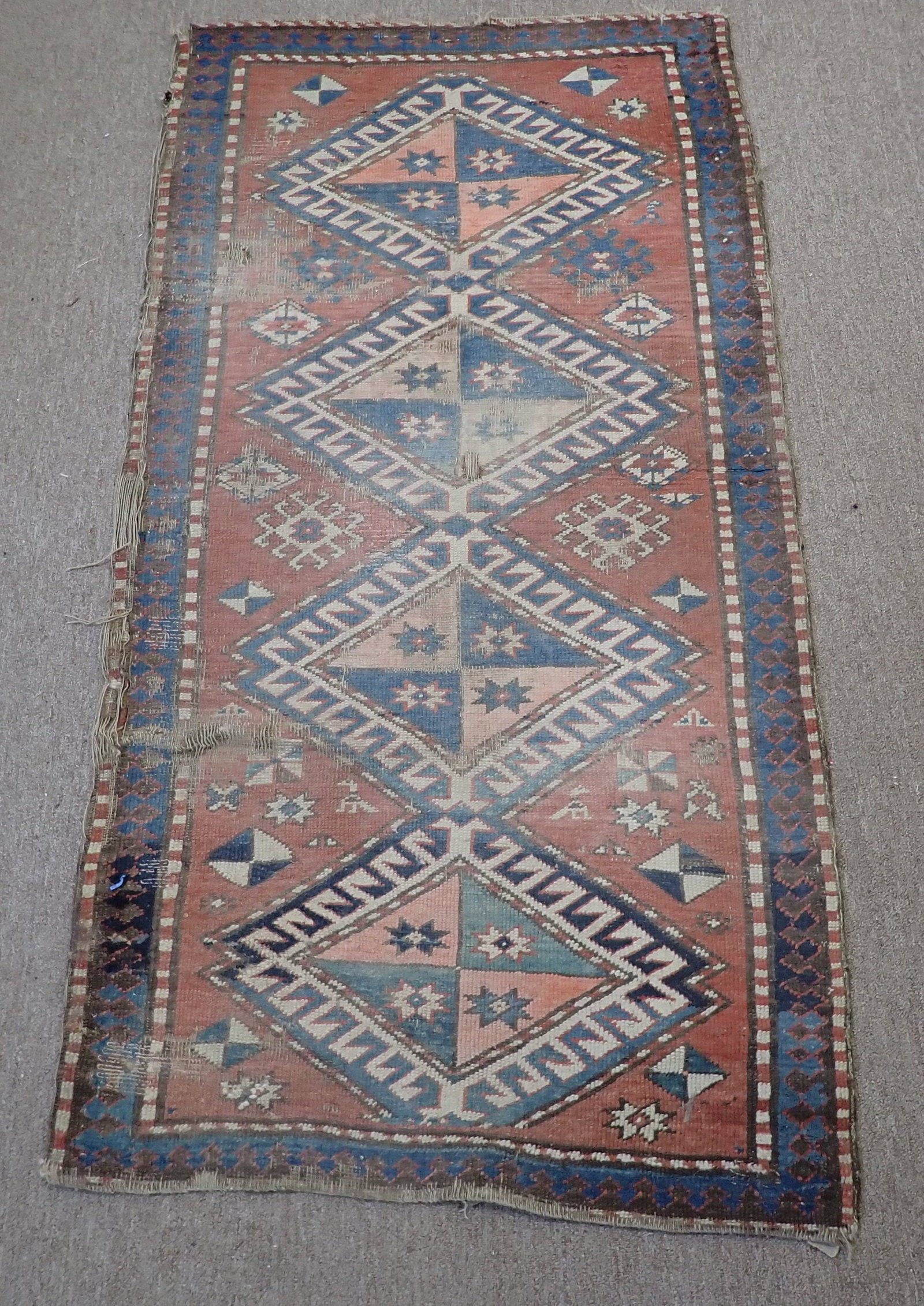 Persian Tribal Area Rug: Approx 32" x 62". Shipping available