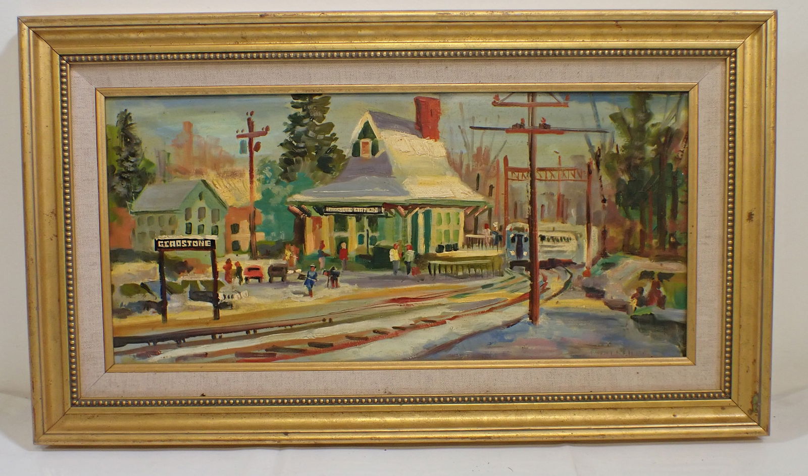 John Reilly Gladstone Train Station Oil Painting (1 of 5)