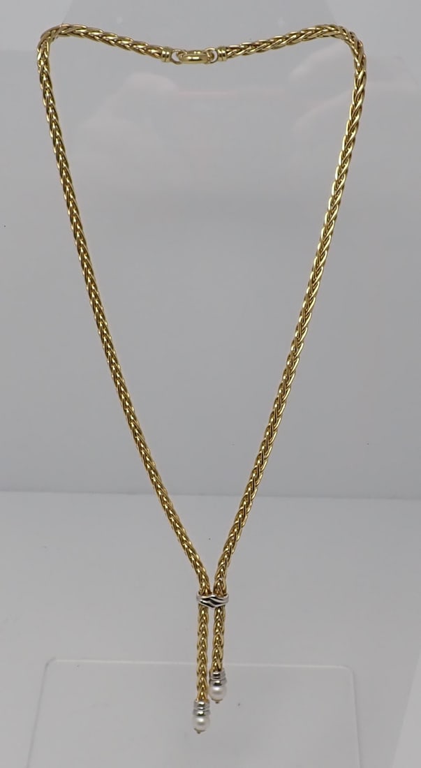 Gold Mesh/Braided Necklace (1 of 5)