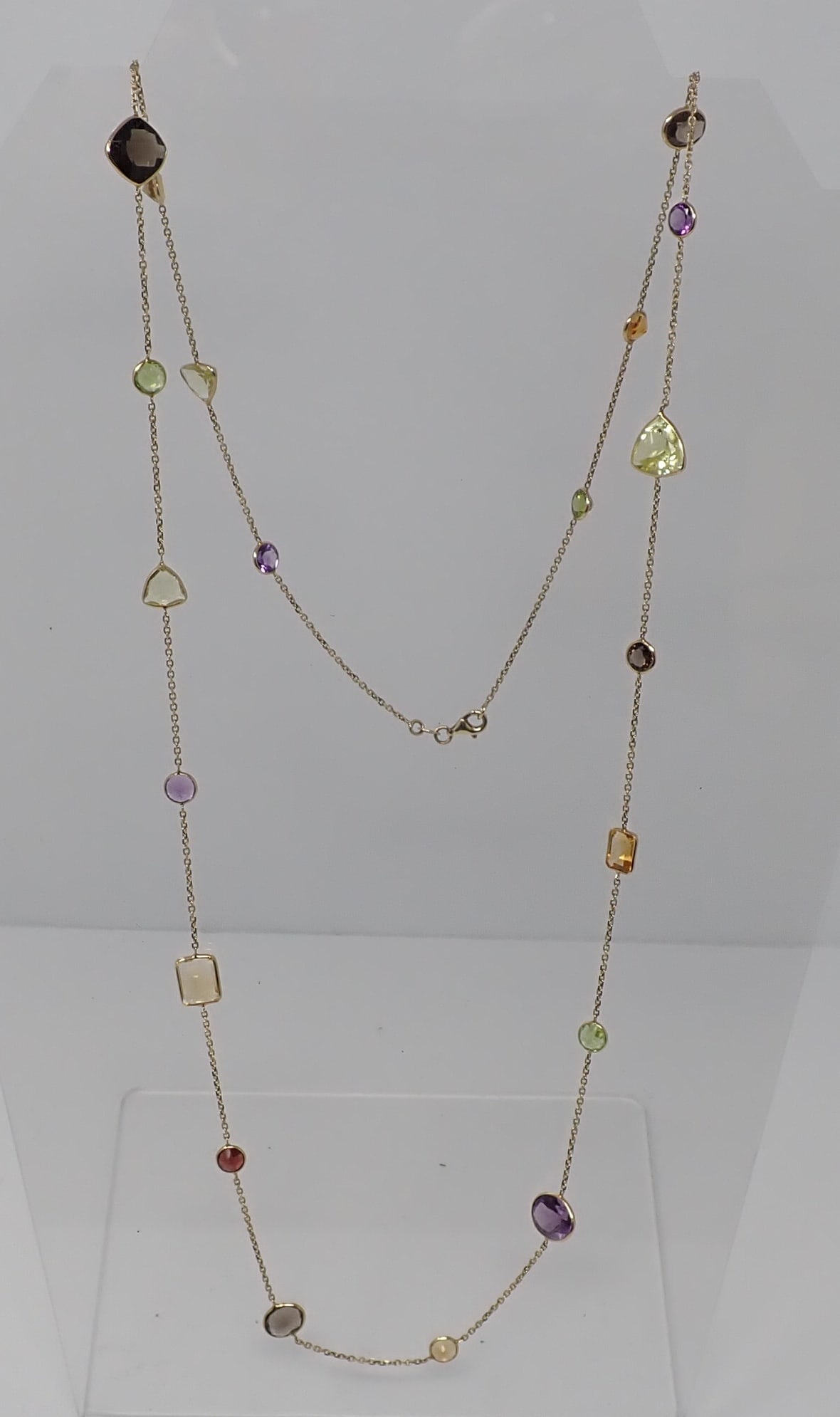 Multi-Gem Gold Necklace (1 of 7)