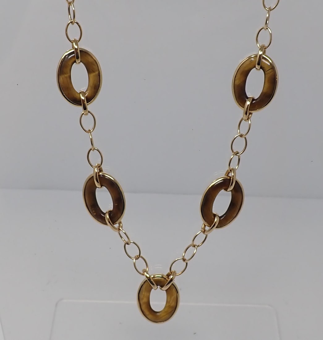 Gold and Tiger's Eye Necklace (1 of 7)