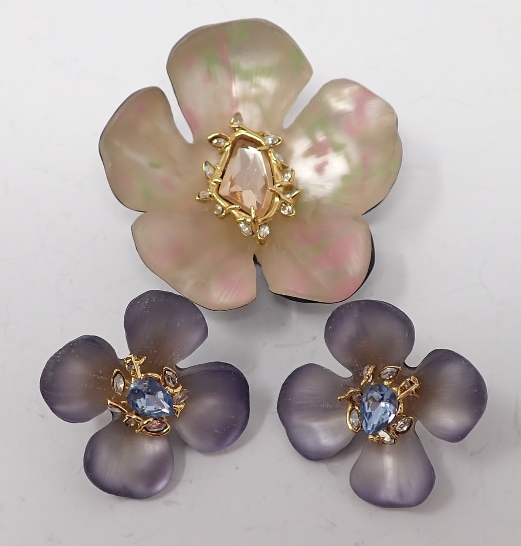 Alexis Bittar Brooch and Earrings (1 of 4)