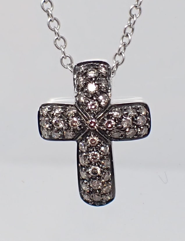 Diamond Cross Pendant on Chain (1 of 5)