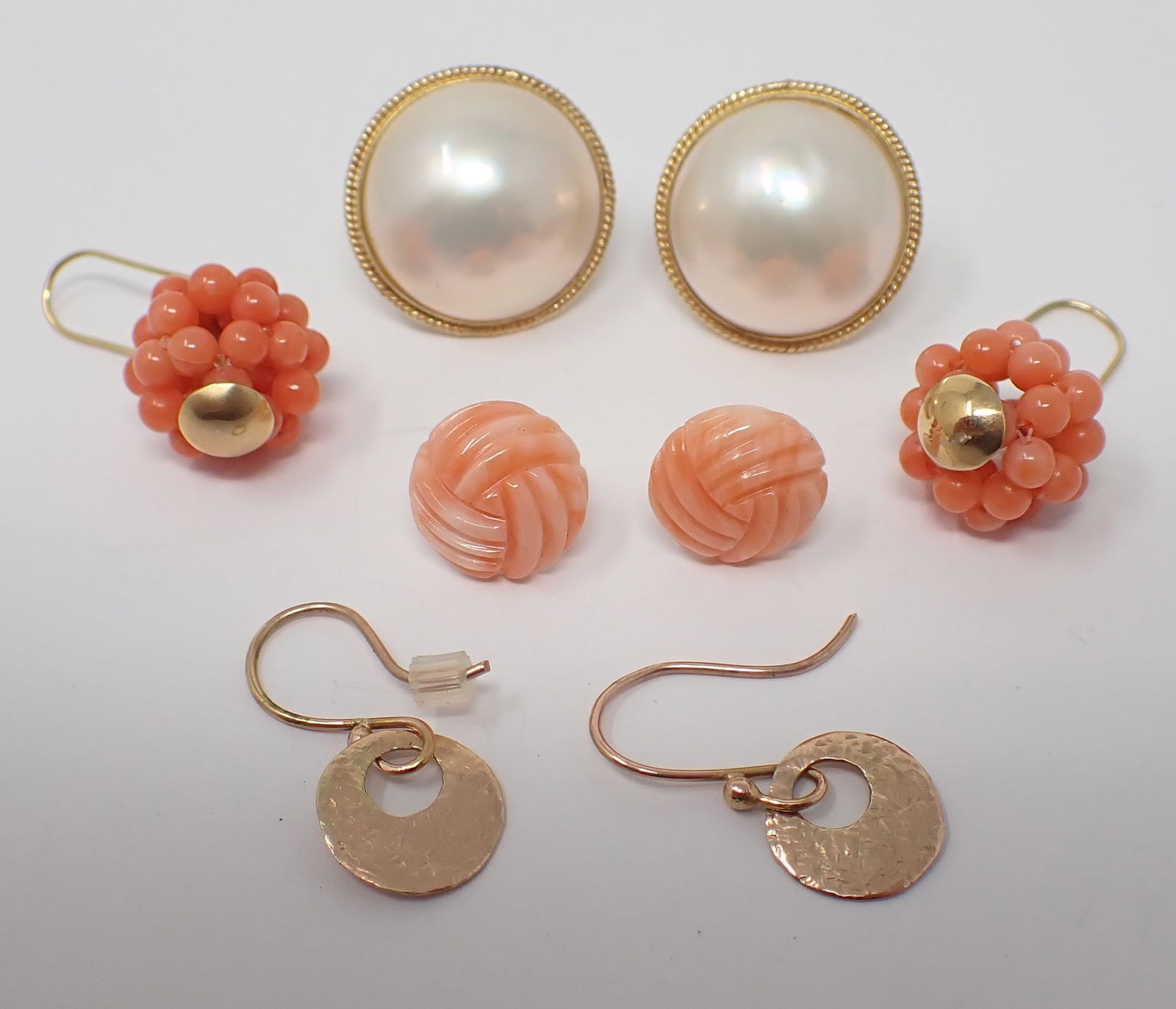 4 Pair of Gold Earrings (1 of 3)