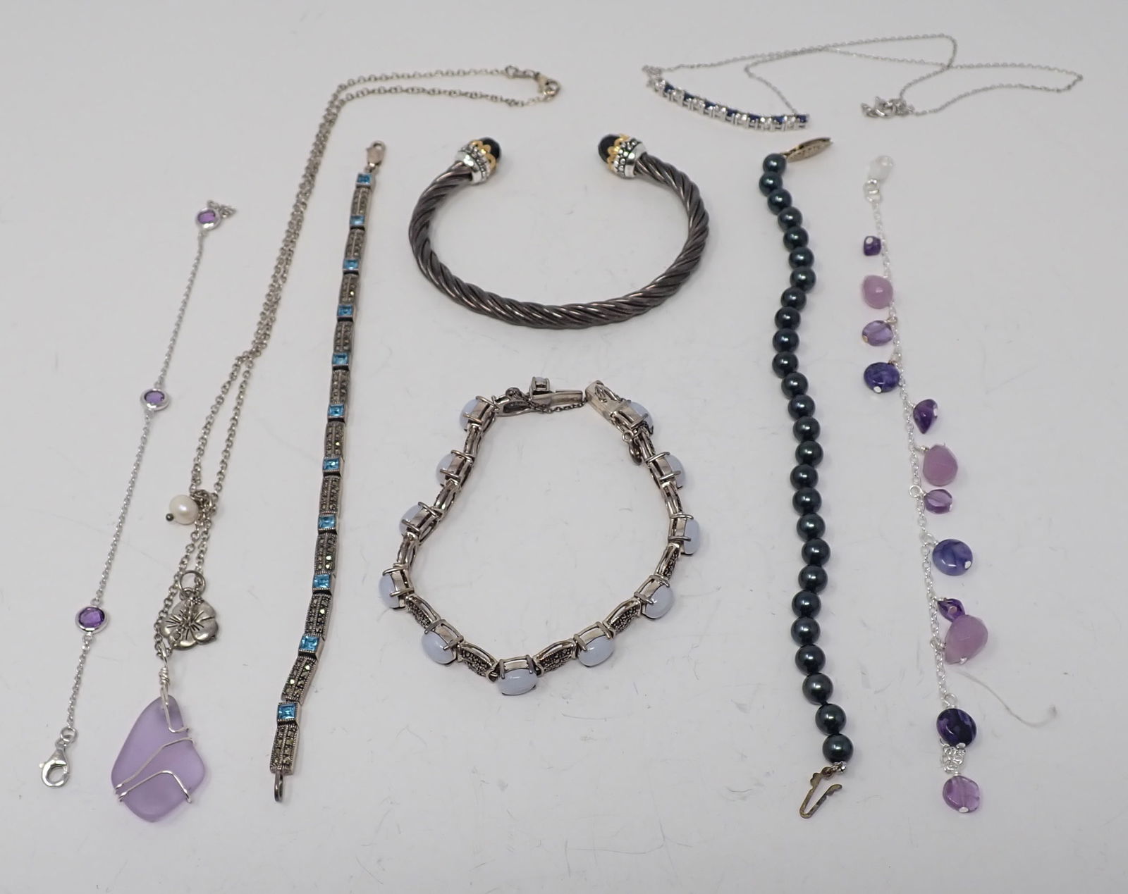 Sterling Lot of Necklaces and Bracelets (1 of 9)
