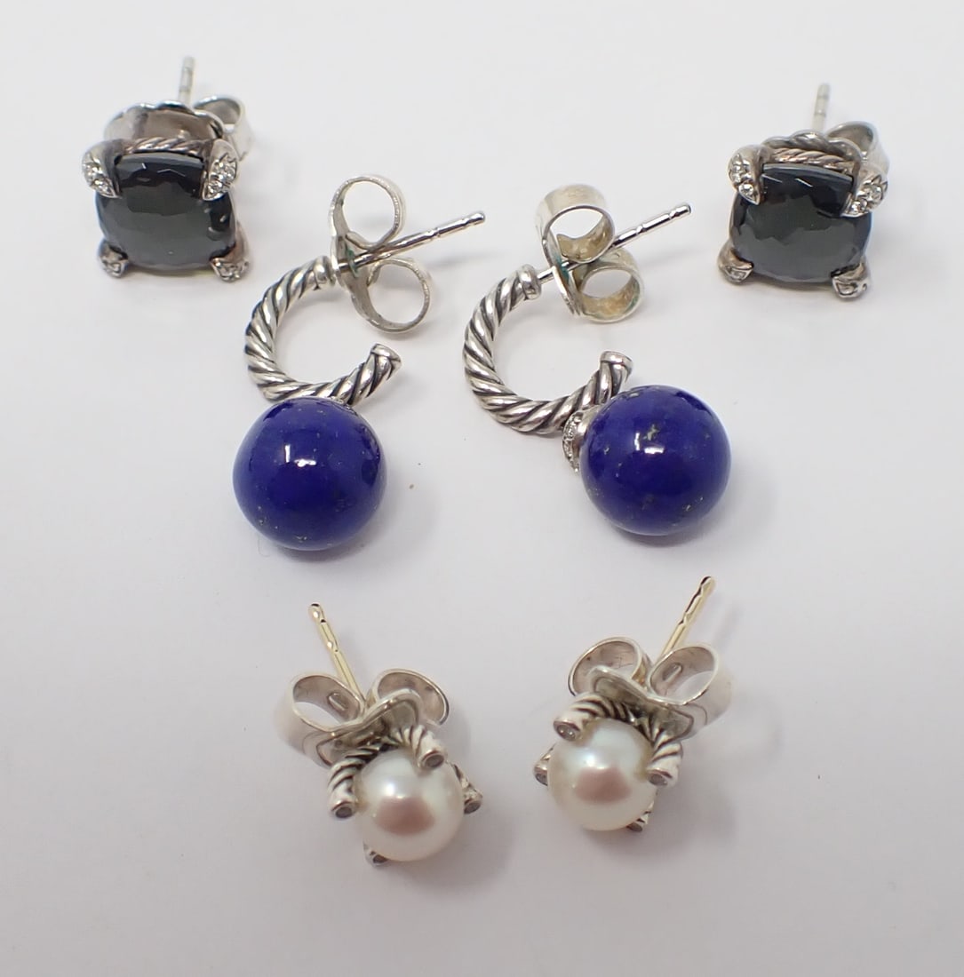 3 Pair of David Yurman Earrings (1 of 4)