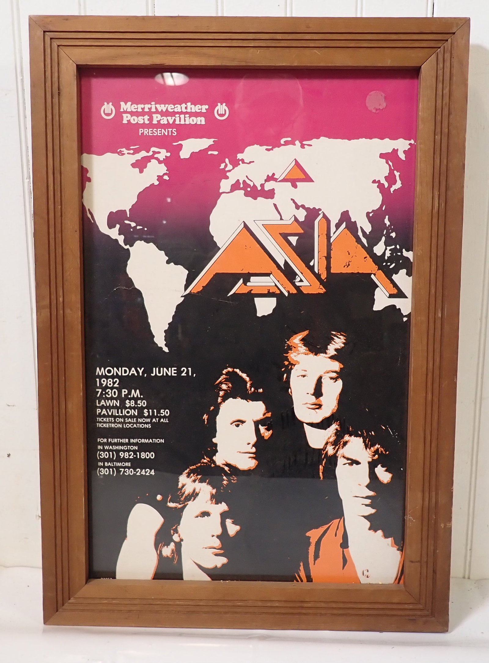 Framed Asia Merriweather Post Pavillion Poster: Approx 15 5/8" x 22 3/4". Shipping available ($20 handling charge)