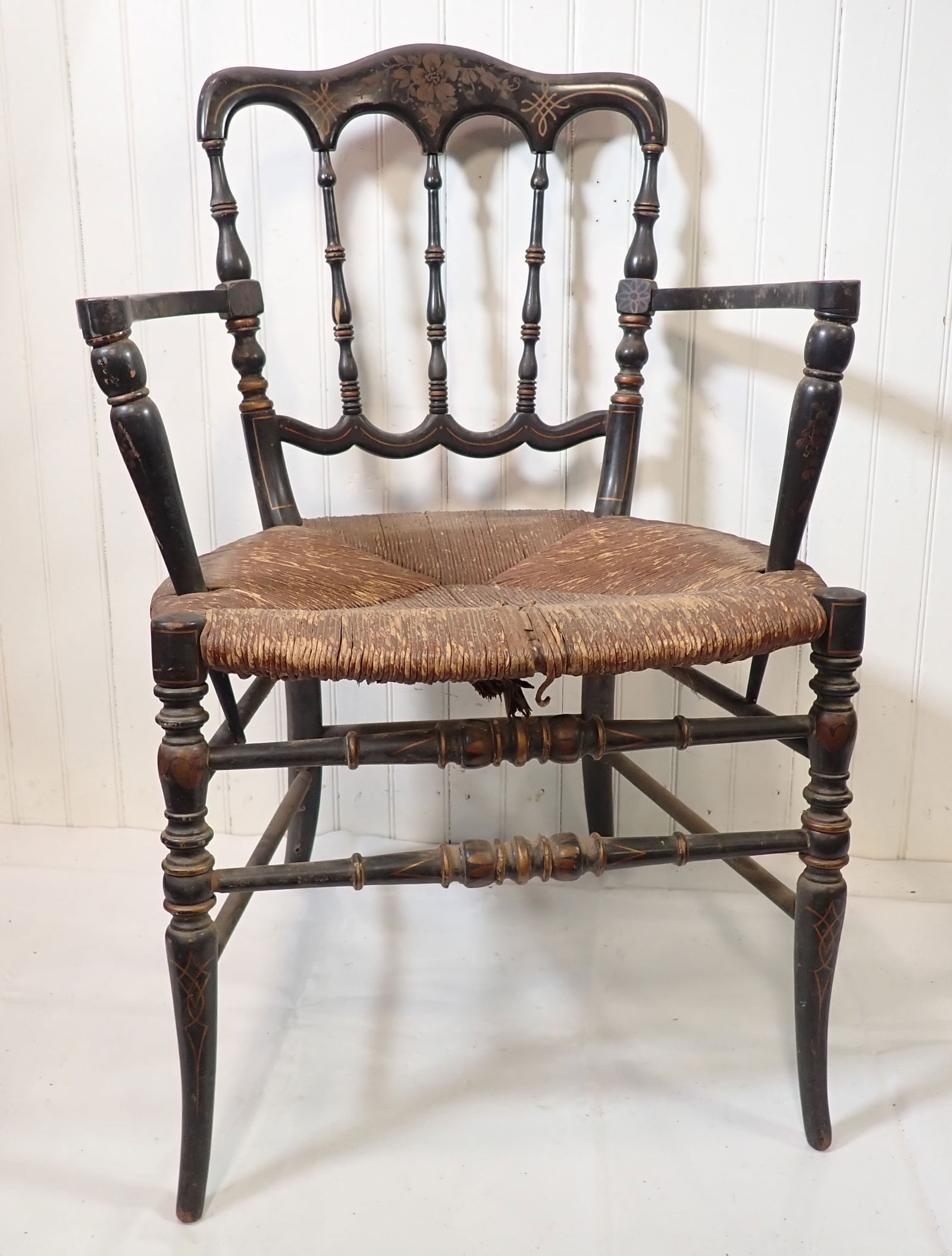 Regency Ebonized Armchair (1 of 8)