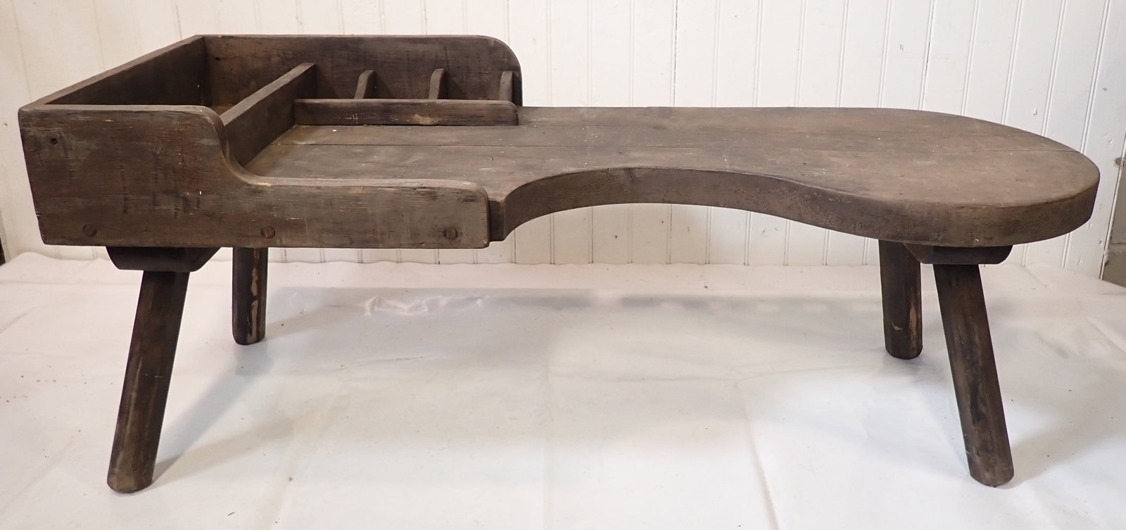 Cobblers Bench: Approx 16 1/2" x 43" x 17 1/4" tall. No in house shipping !