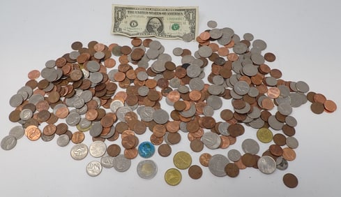 Coins Dollar Bill & Tokens