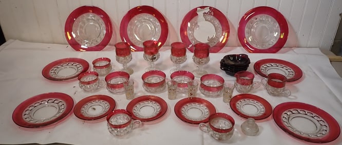 Tiffins Ruby Glass & Misc