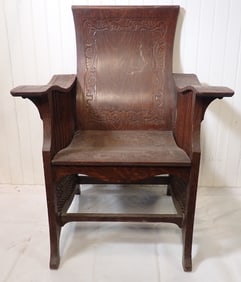 Bentwood Oak Library Arm Chair
