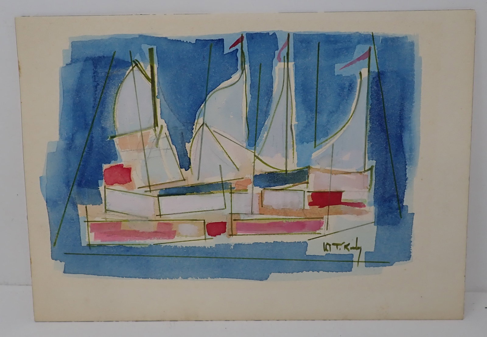 Reedy Watercolor: Watercolor is approx 7 1/8" x 10 1/8". Comes with a frame. We will ship watercolor, but not frame.