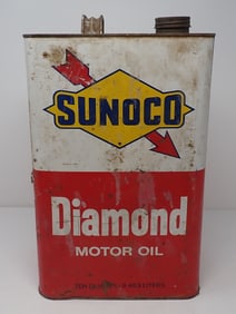 Sunoco Diamond Motor Oil Can