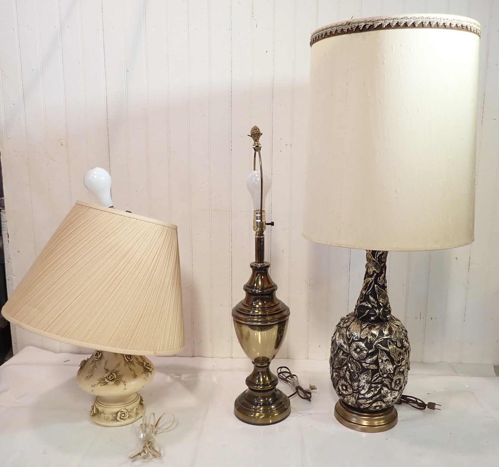 3 Table Decorator Lamps: Tallest is approx 39 3/4" tall. Must take all. No in house shipping !
