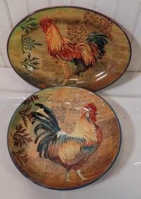 Rooster Platter & Bowl