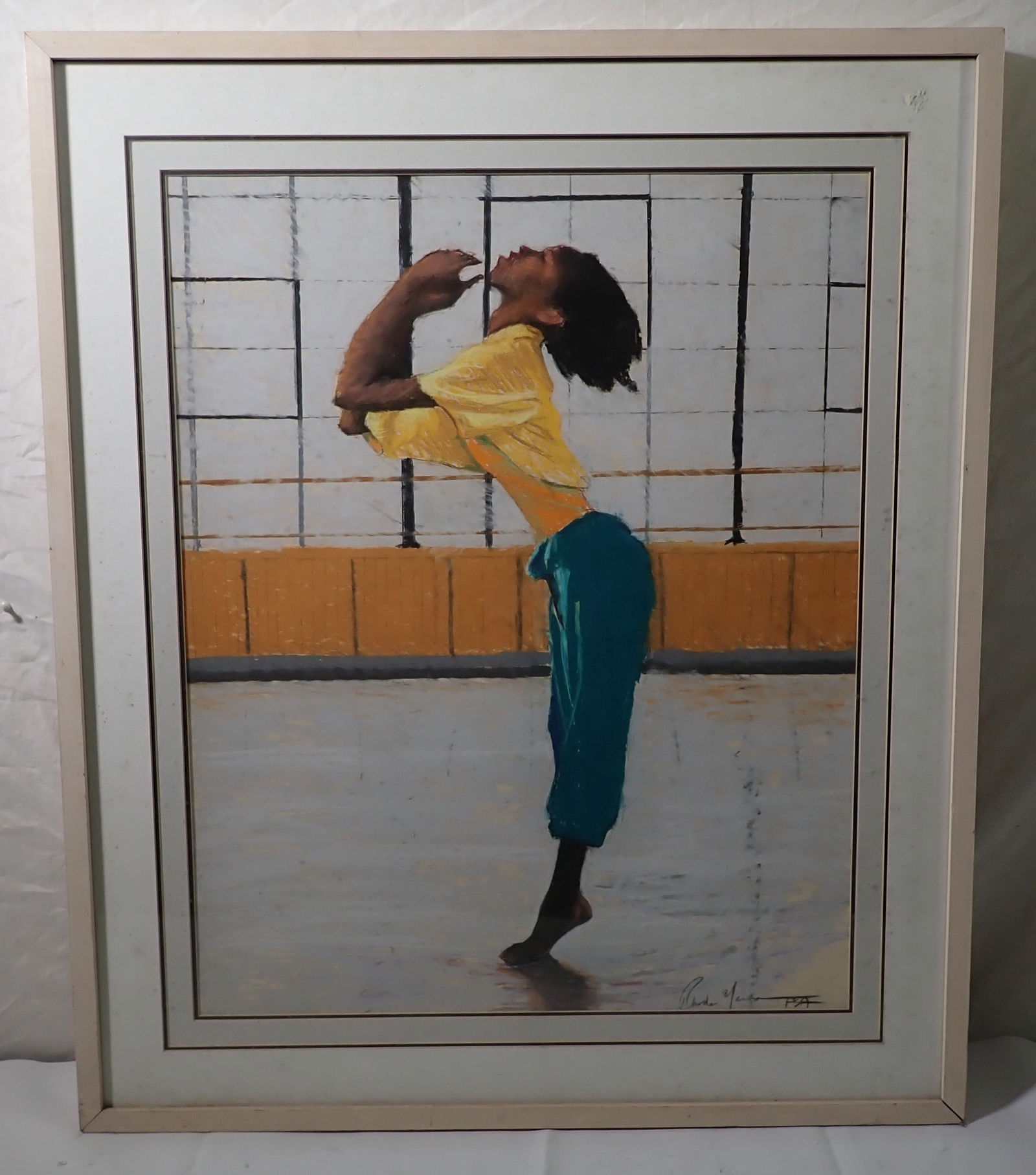 Rhoda Yanow Dancer Pastel Art: Approx 29" x 34 3/4". Shipping available thru UPS Store 5528. Get a quote BEFORE bidding ! (908)213-6838 and select option 5