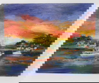 John Reilly Nautical Oil on Board Painting
