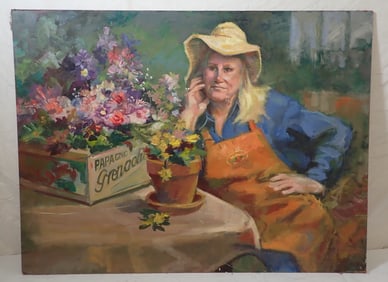 John Reilly Oil on Board Painting