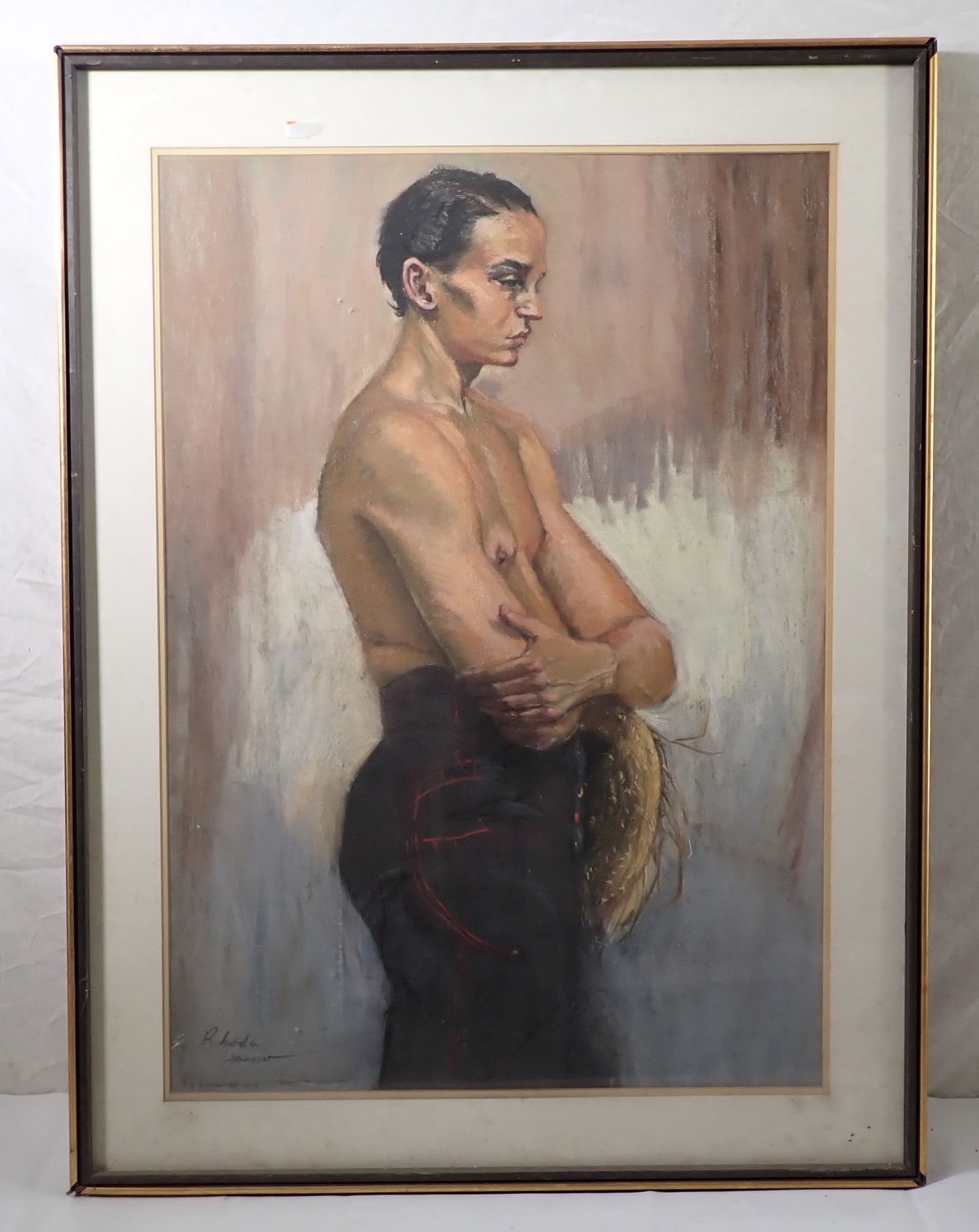Rhoda Yanow Pastel Art: Apprx 31" x 41 1/2". Shipping available thru UPS Store 5528. Call to get a quote BEFORE bidding. There are no refunds because of shipping prices. (908)213-6838 and select option 5.