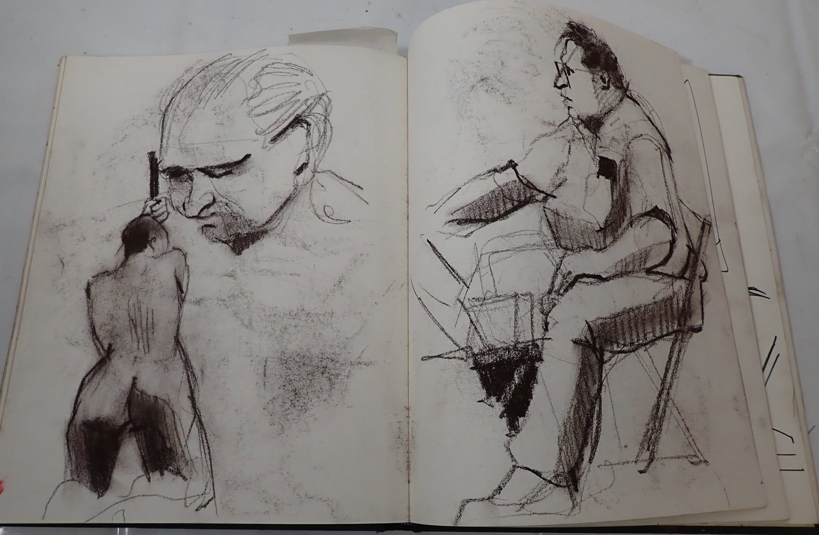 John Reilly Art Sketchbook: Approx 11 1/4" x 14 1/4". Book is full of sketches. Shipping available